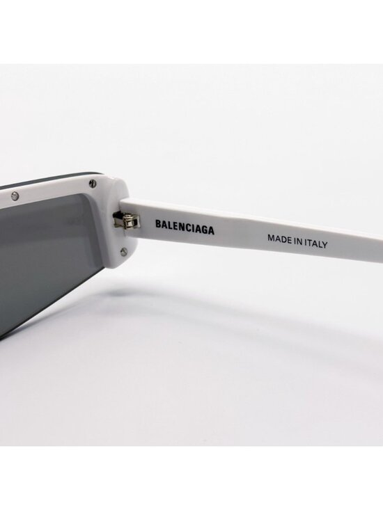 NEW BALENCIAGA BB0003S 002 SUNGLASSES WHITE RECTANGLE UNISEX EYEWEAR BALENCIAGA main image 4